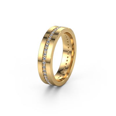 Wedding ring WH0103L15BP 585 gold zirconia 1.3 mm ±0.20x0.08 in