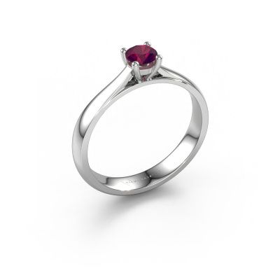 Engagement ring Sam 950 platinum rhodolite 4.2 mm