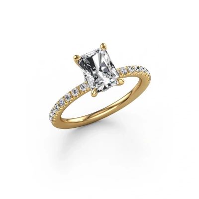 Engagement ring Crystal RAD 4 585 gold diamond 1.81 crt