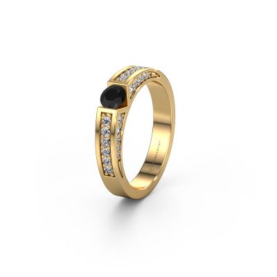 Wedding ring WH2098L 585 gold black diamond ±0.16x0.12in