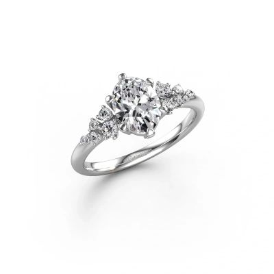 Engagement ring Royce OVL 585 white gold lab-grown diamond 1.10 crt