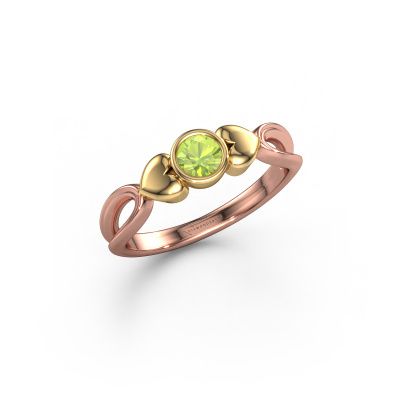 Ring Lorrine 585 rose gold peridot 4 mm