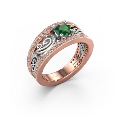 Ring Julliana 585 rose gold emerald 5 mm