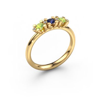 Ring Puk 2 585 gold sapphire 3 mm