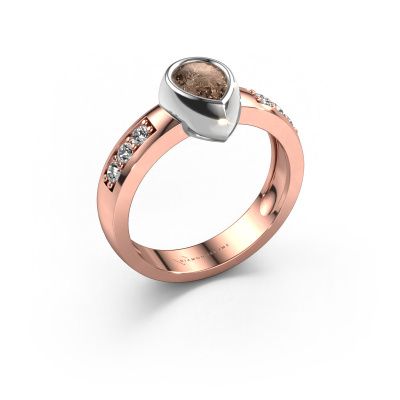 Ring Charlotte Pear 585 Roségold Braun Diamant 0.80 crt
