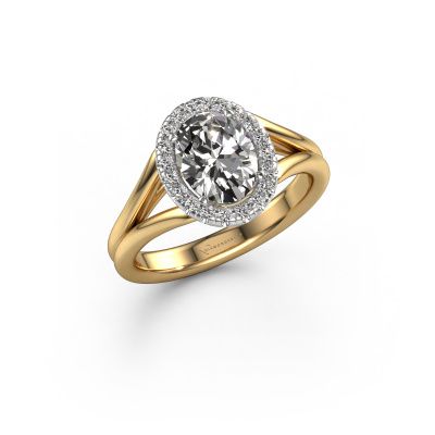 Engagement ring Verla ovl 1 585 gold zirconia 8x6 mm