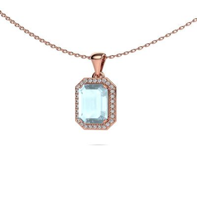 Pendant Dodie 585 rose gold aquamarine 8x6 mm