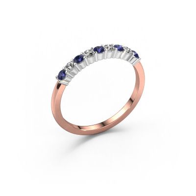 Ring Yasmin 9 585 Roségold Saphir 2.4 mm