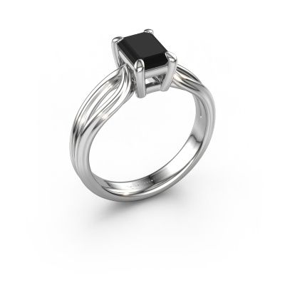 Engagement ring Antonia eme 1 950 platinum black diamond 1.380 crt