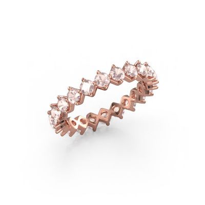 Stackable ring Janie 2.7mm 585 rose gold morganite champagne 2.7 mm