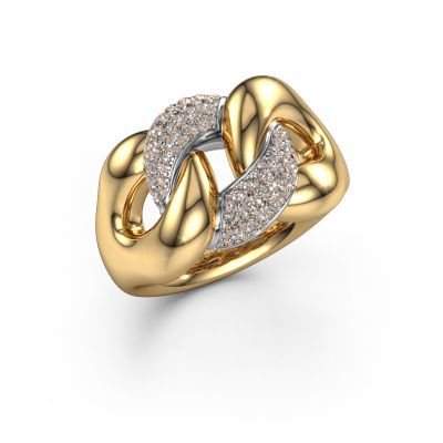 Ring Kylie 2 13mm 585 Gold Braun Diamant 0.435 crt