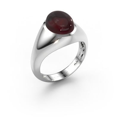 Ring Zaza 950 platinum garnet 10x8 mm