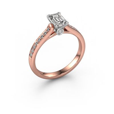 Engagement ring Valorie eme 2 585 rose gold diamond 1.10 crt