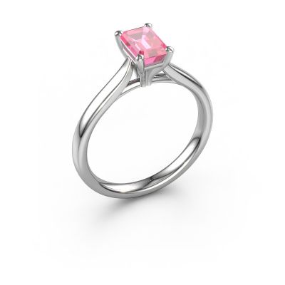 Verlobungsring Mignon eme 1 585 Weißgold Pink Saphir 6.5x4.5 mm