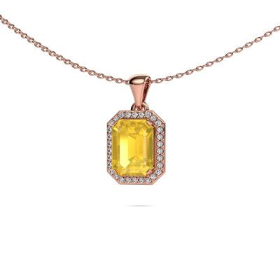 Anhänger Dodie 585 Roségold Gelb Saphir 8x6 mm