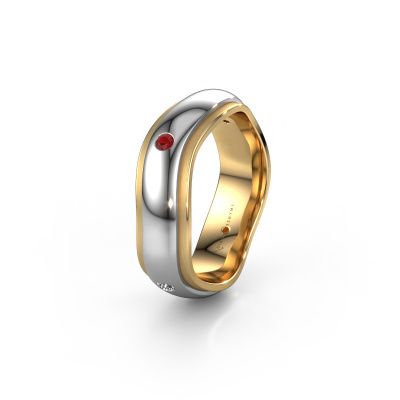 Ehering WH2050L26DP 585 Weißgold Rubin ±6x2.4 mm