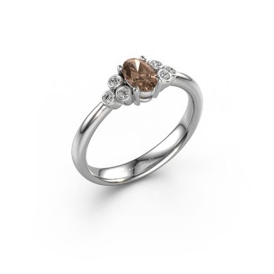 Verlobungsring Lucy 1 950 Platin Braun Diamant 0.472 crt