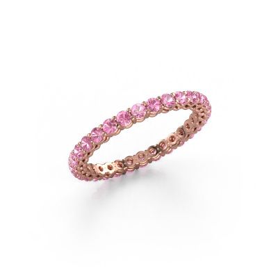 Stackable ring Michelle full 2.0 585 rose gold pink sapphire 2 mm