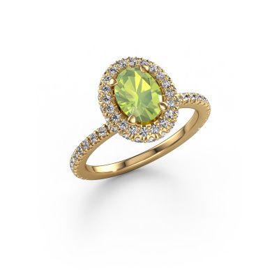 Engagement ring Talitha OVL 585 gold peridot 7x5 mm