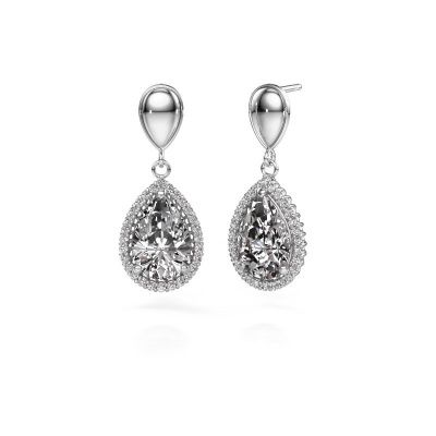 Drop earrings Tilly per 1 950 platinum diamond 6.42 crt