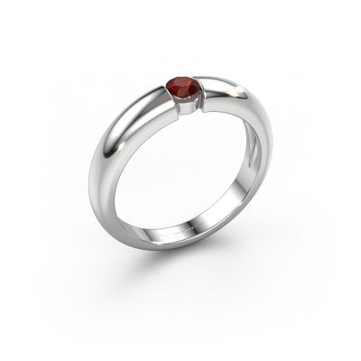 Engagement ring Amelia 950 platinum garnet 3.4 mm