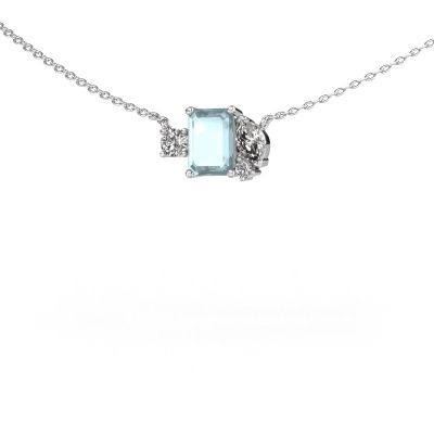 Pendant Frauke EME 950 platinum aquamarine 7x5 mm