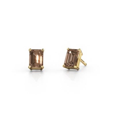 Clous d'oreilles Sam EME 585 or jaune diamant brun 2.30 crt