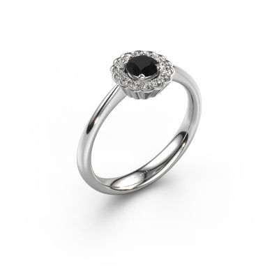 Engagement ring Debi 585 white gold black diamond 0.50 crt