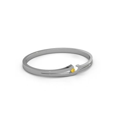 Bangle Yentl 585 white gold yellow sapphire 3.7 mm