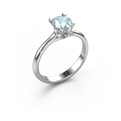Engagement ring Isa 1 585 white gold aquamarine 5.7 mm