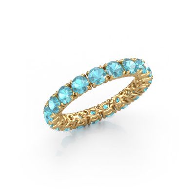 Vorsteckring Vivienne 3.4 585 Gold Blau Topas 3.4 mm