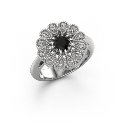 Verlobungsring Kaat 950 Platin Schwarz Diamant 0.78 crt