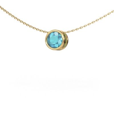 Pendant Lavon RND 585 gold blue topaz 6.5 mm