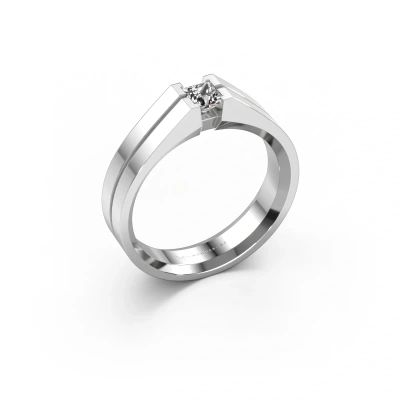 Herrenring Stefan 585 Weißgold Diamant 0.40 crt