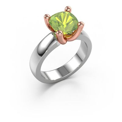 Ring Clelia CUS 585 white gold peridot 8 mm