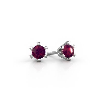 Clous d'oreilles Shana 950 platine rhodolite 4 mm
