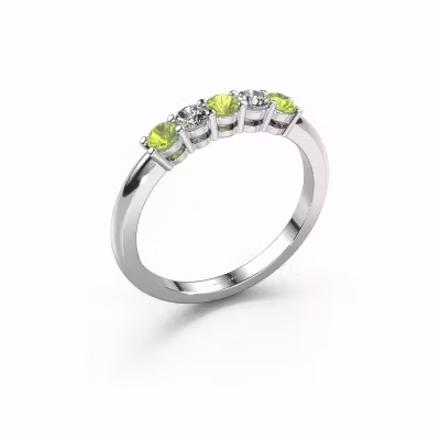Ring Michelle 5 950 platinum peridot 3 mm