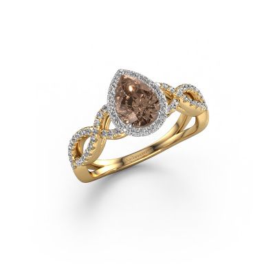 Verlobungsring Dionne pear 585 Gold Braun Diamant 0.99 crt