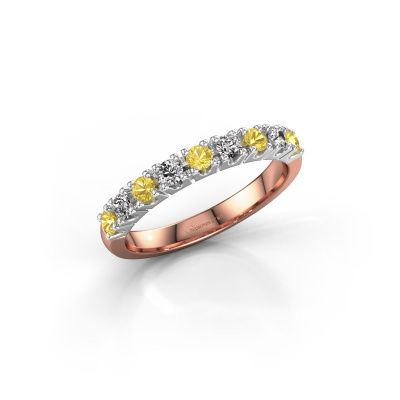 Ring Rianne 9 585 rosé goud gele saffier 2.4 mm