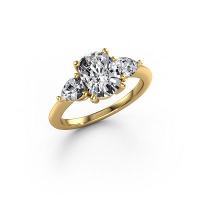 Engagement ring Chanou CSH 585 gold lab grown diamond 2.58 crt