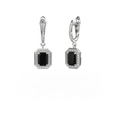 Drop earrings Dodie 2 585 white gold black diamond 2.405 crt