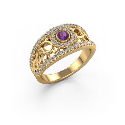 Ring Lavona 585 gold amethyst 3.4 mm