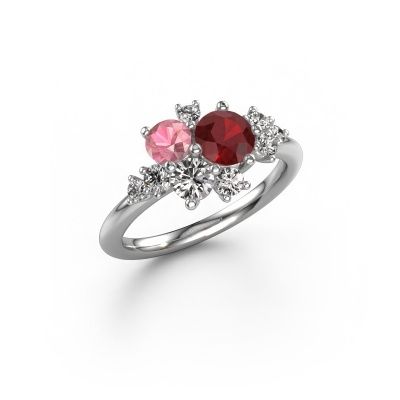 Ring Veronica 585 white gold ruby 5.4 mm