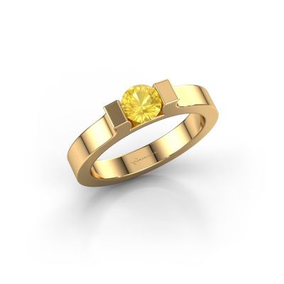 Verlovingsring Jodee 585 goud gele saffier 5 mm