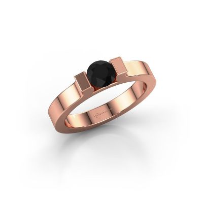 Verlovingsring Jodee 585 rosé goud zwarte diamant 0.60 crt