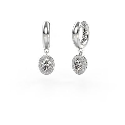 Pendants d'oreilles Annett 585 or blanc diamant 1.041 crt