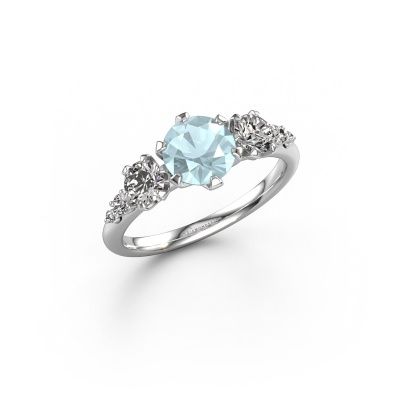 Engagement ring Aniek RND 950 platinum aquamarine 6.5 mm