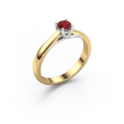 Bague de fiançailles Mia 1 585 or jaune rubis 4 mm
