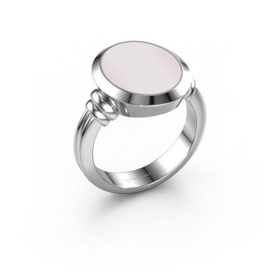 Signet ring Jake 3 585 white gold red sardonyx 15x12 mm