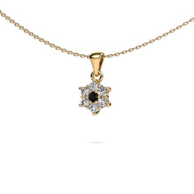 Pendant Chantal 585 gold black diamond 0.396 crt